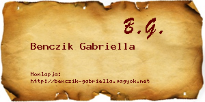 Benczik Gabriella névjegykártya