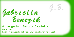 gabriella benczik business card